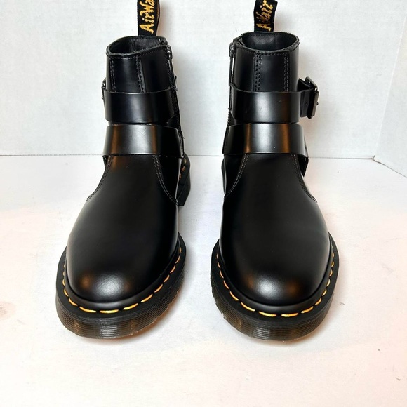 NEW Dr Martens Jaimes Boots Black Leather Buckle Chelsea Zip Men\'s 5 / Women\'s 6 main image 6